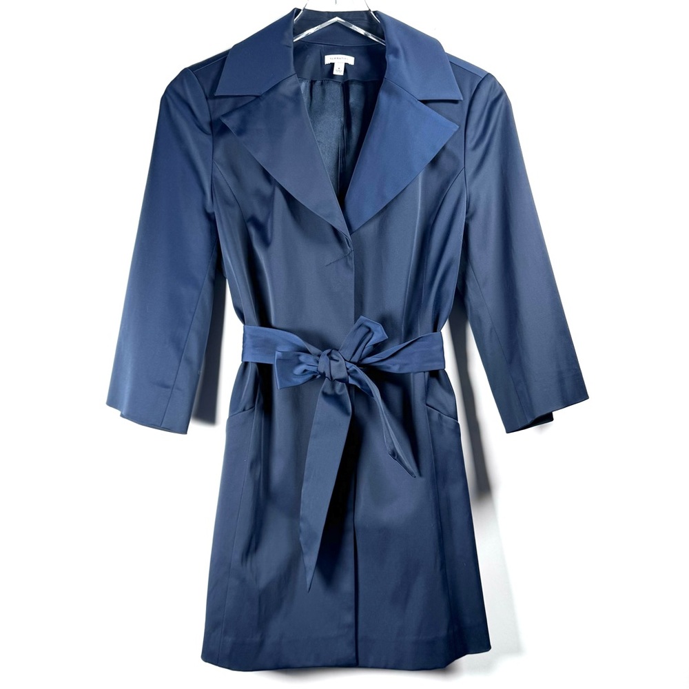 Semantiks Navy Belted Trench Jacket | 3/4 Sleeve | Size S
